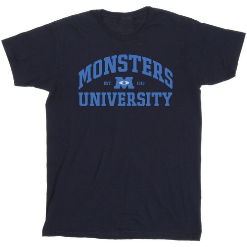 Vêtements Fille T-shirts manches longues Disney Monsters University Logo Bleu