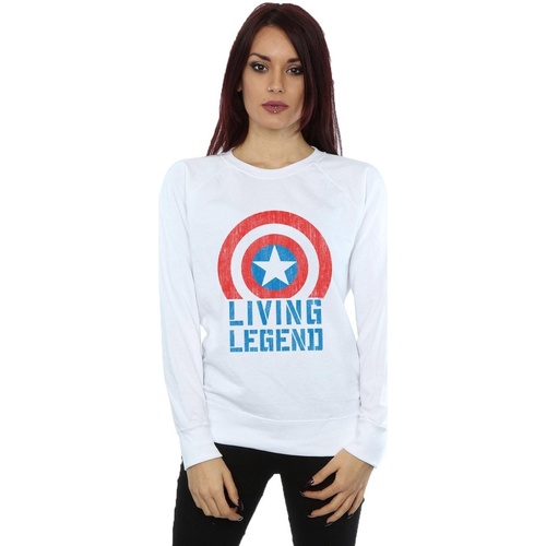 Vêtements Femme Sweats Marvel Captain America Living Legend Blanc