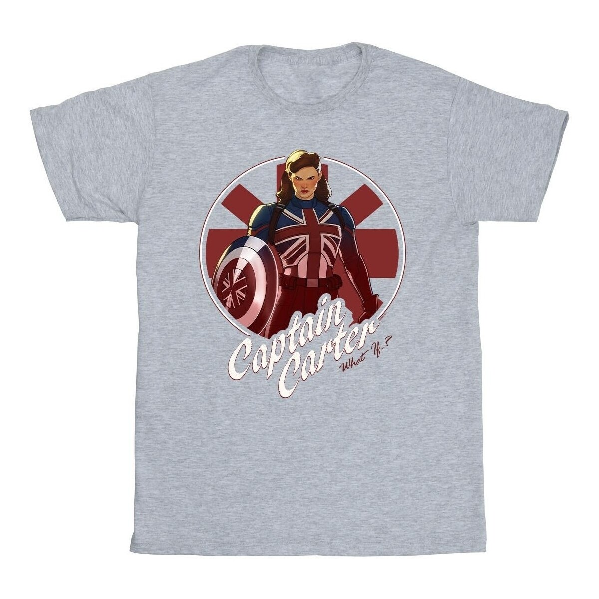 Vêtements Garçon T-shirts manches courtes Marvel What If Captain Carter Gris