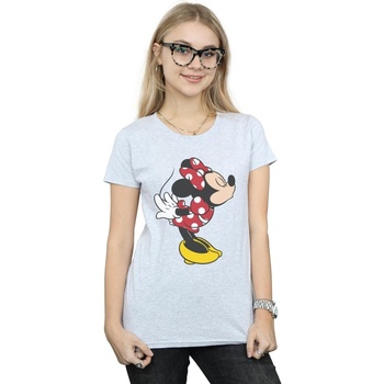 Vêtements Femme T-shirts manches longues Disney Minnie Mouse Split Kiss Gris