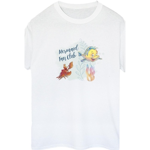 Vêtements Femme T-shirts manches longues Disney The Little Mermaid Club Blanc