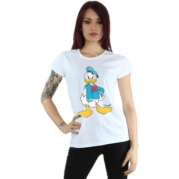 Vêtements Femme T-shirts manches longues Disney Donald Duck Angry Blanc