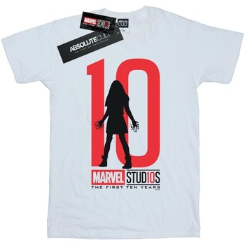 Vêtements Fille T-shirts manches longues Marvel Studios 10 Years Scarlet Witch Blanc