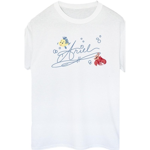 Vêtements Femme T-shirts manches longues Disney The Little Mermaid Ariel Blanc
