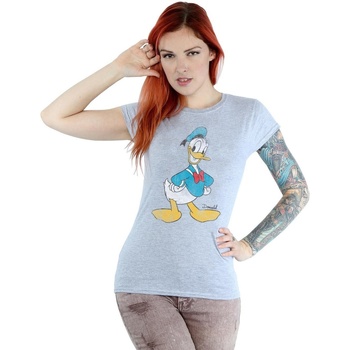 Vêtements Femme T-shirts manches longues Disney Classic Donald Duck Gris
