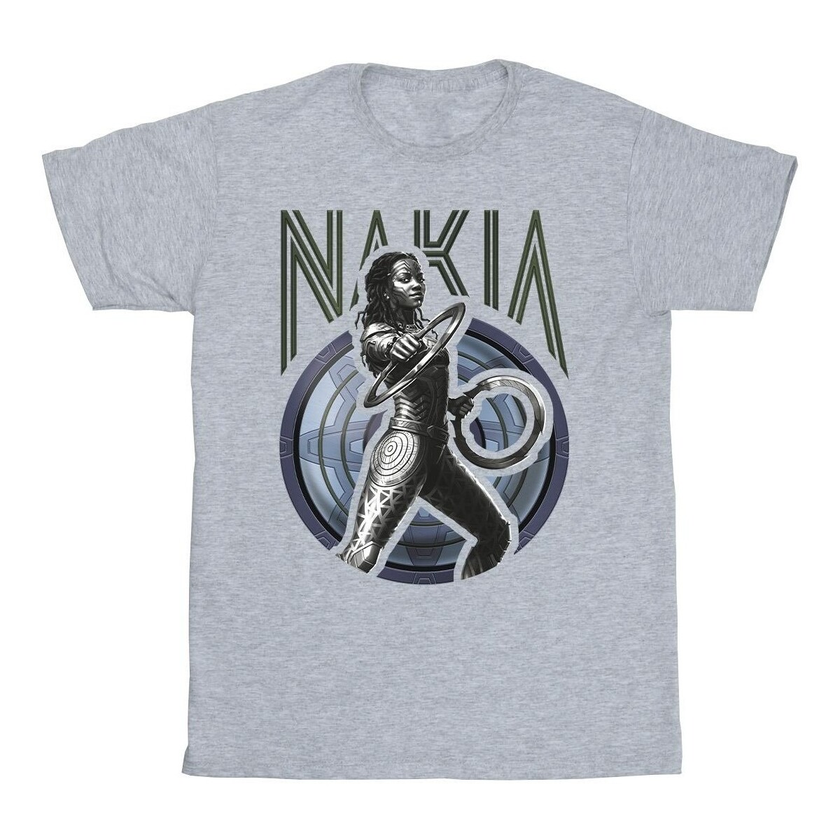 Vêtements Garçon T-shirts manches courtes Marvel Wakanda Forever Nakia Shield Gris