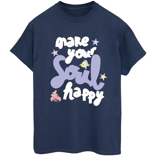 Vêtements Femme T-shirts manches longues Disney The Little Mermaid Happy Bleu