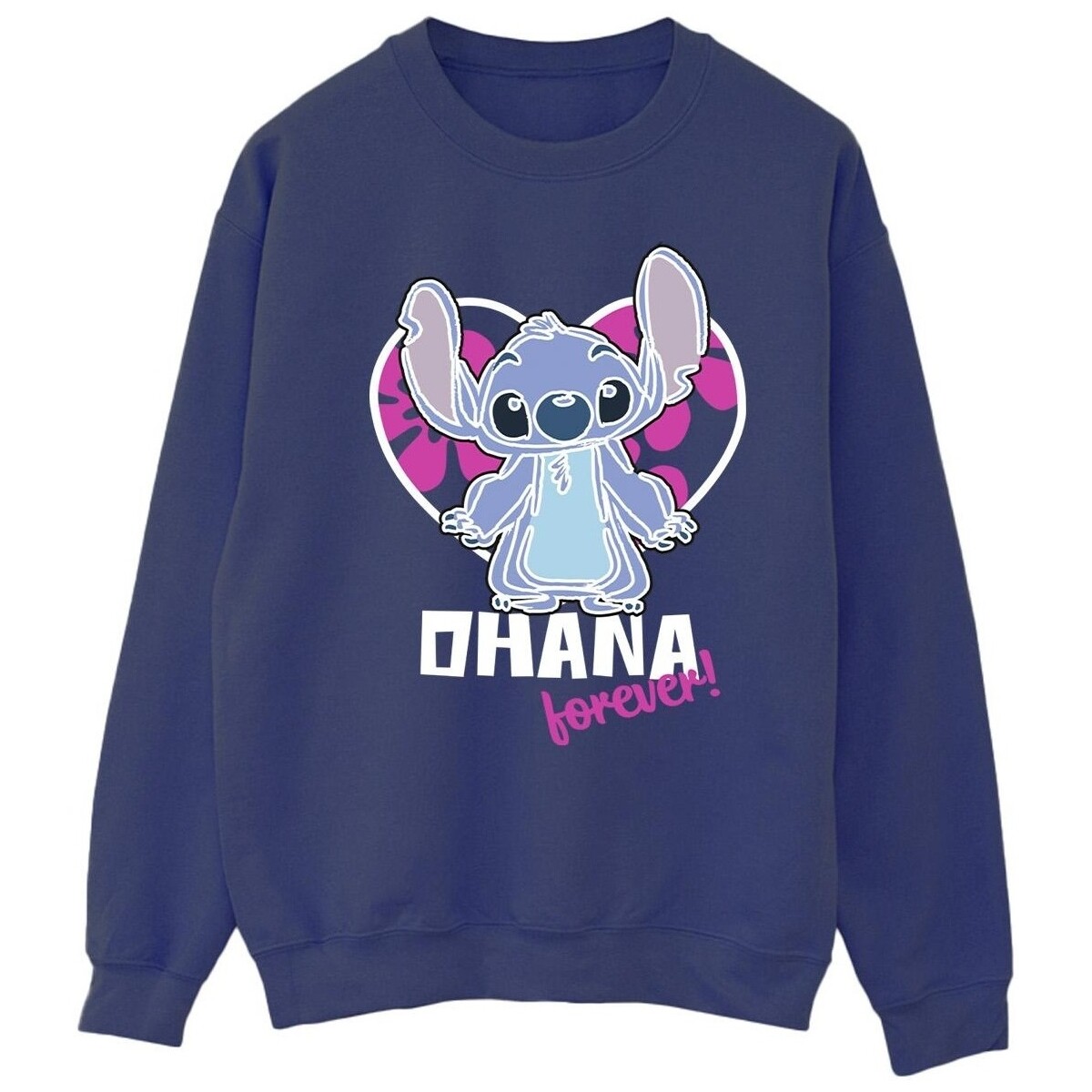 Vêtements Homme Sweats Disney Lilo And Stitch Ohana Forever Heart Bleu