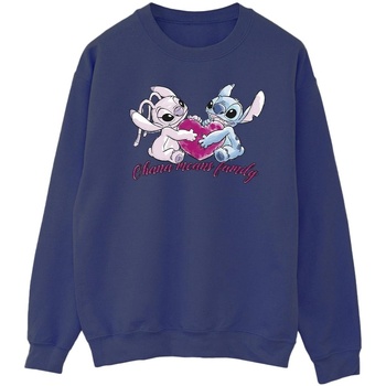 Vêtements Homme Sweats Disney Lilo And Stitch Ohana Heart With Angel Bleu