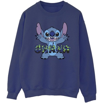 Vêtements Homme Sweats Disney Lilo And Stitch Ohana Blue Glitch Bleu