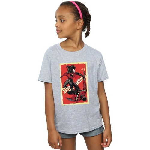 Vêtements Fille T-shirts manches longues Marvel Spider-Woman Fight Gris