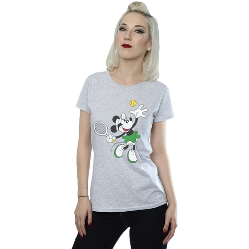 Vêtements Femme T-shirts manches longues Disney Mickey Mouse Tennis Gris