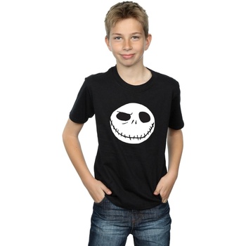 Vêtements Garçon T-shirts manches courtes Disney Nightmare Before Christmas Jack's Big Face Noir