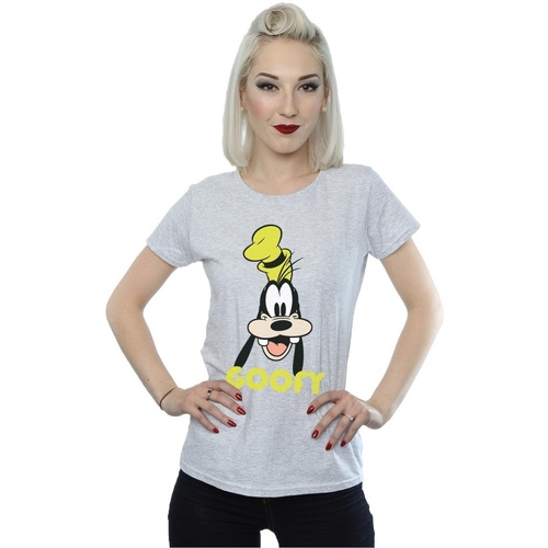Vêtements Femme T-shirts manches longues Disney Goofy Face Gris
