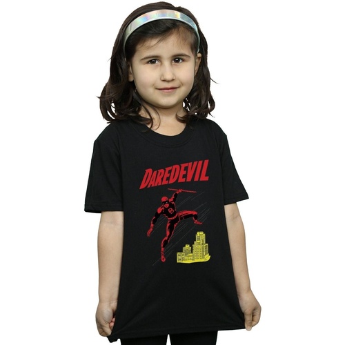 Vêtements Fille T-shirts manches longues Marvel Daredevil Rooftop Noir