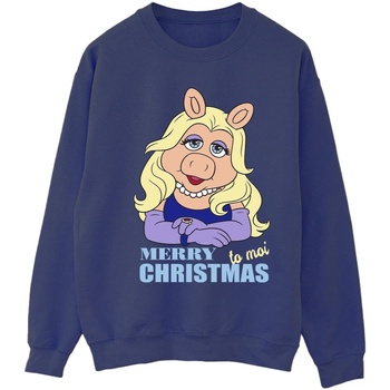 Vêtements Femme Sweats Disney Muppets Miss Piggy Queen of Holidays Bleu