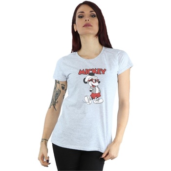 Vêtements Femme T-shirts manches longues Disney Mickey Mouse Hipster Gris