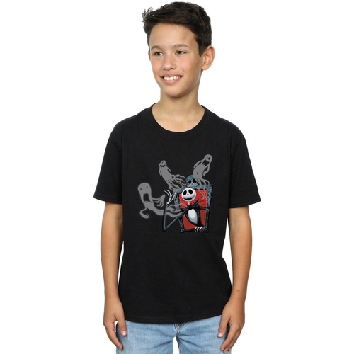 Vêtements Garçon T-shirts manches courtes Disney Nightmare Before Christmas Ghosts Of Jack Noir