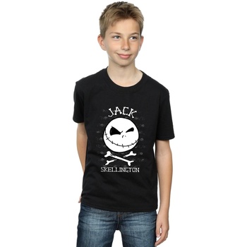 Vêtements Garçon T-shirts manches courtes Disney Nightmare Before Christmas Jack Face Noir