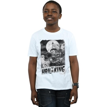 Vêtements Garçon T-shirts manches courtes Disney Nightmare Before Christmas Hail The King Blanc