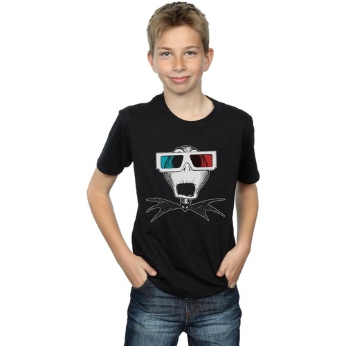 Vêtements Garçon T-shirts manches courtes Disney Nightmare Before Christmas Jack Skellington 3D Glasses Noir