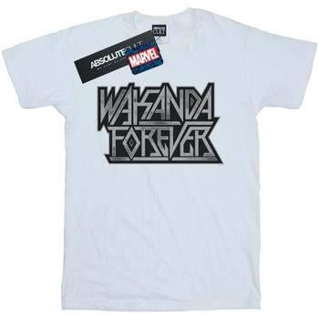 Vêtements Fille T-shirts manches longues Marvel Wakanda Forever Logo Blanc