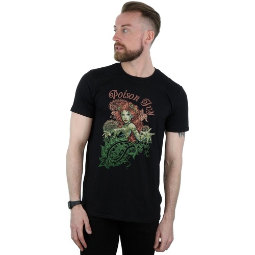 Vêtements Homme T-shirts manches longues Dc Comics Poison Ivy Paisley Noir