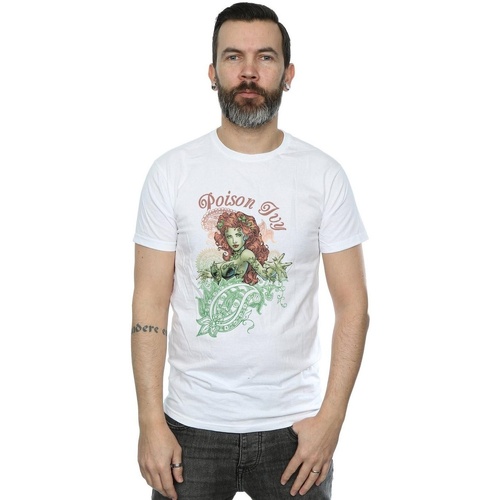 Vêtements Homme T-shirts manches longues Dc Comics Poison Ivy Paisley Blanc