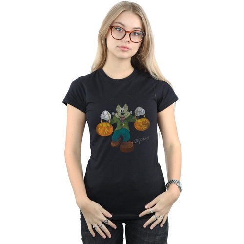 Vêtements Femme T-shirts manches longues Disney Frankenstein Mickey Mouse Noir