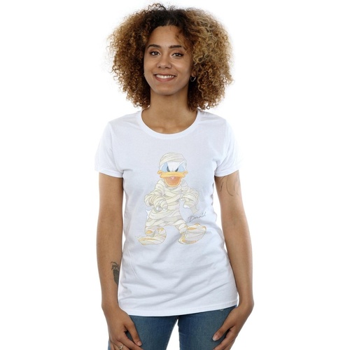 Vêtements Femme T-shirts manches longues Disney Mummy Donald Duck Blanc