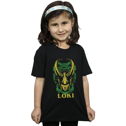 Vêtements Fille T-shirts manches longues Marvel Loki Badge Noir