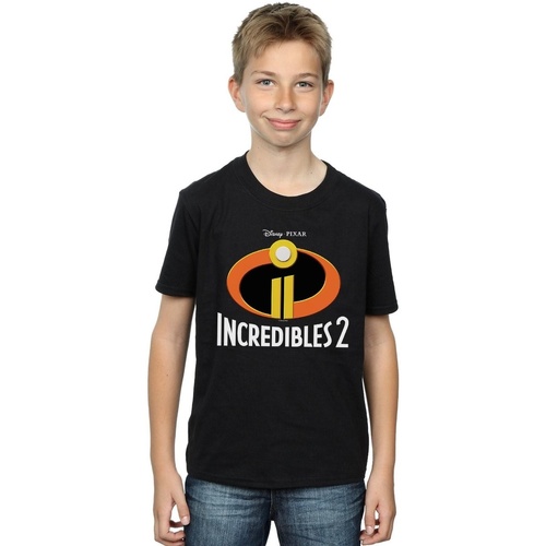 Vêtements Garçon T-shirts manches courtes Disney Incredibles 2 Emblem Logo Noir