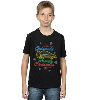 Vêtements Garçon T-shirts manches courtes National Lampoon´s Christmas Va Griswold Family Christmas Noir
