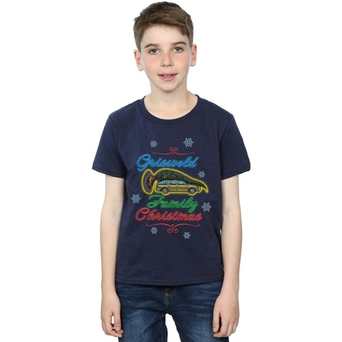 Vêtements Garçon T-shirts manches courtes National Lampoon´s Christmas Va Griswold Family Christmas Bleu