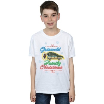 Vêtements Garçon T-shirts manches courtes National Lampoon´s Christmas Va Griswold Family Christmas Blanc