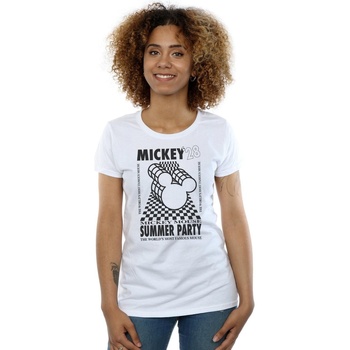 Vêtements Femme T-shirts manches longues Disney Mickey Mouse Summer Party Blanc