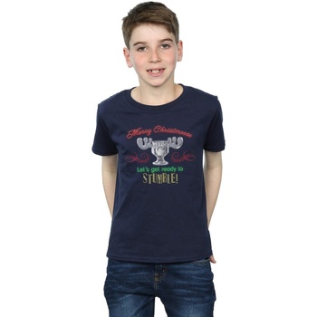 Vêtements Garçon T-shirts manches courtes National Lampoon´s Christmas Va Moose Head Bleu