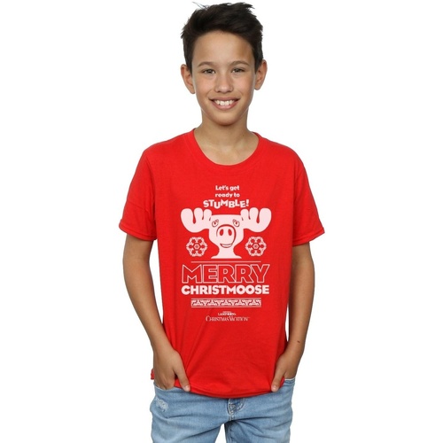 Vêtements Garçon T-shirts manches courtes National Lampoon´s Christmas Va Merry Christmoose Rouge