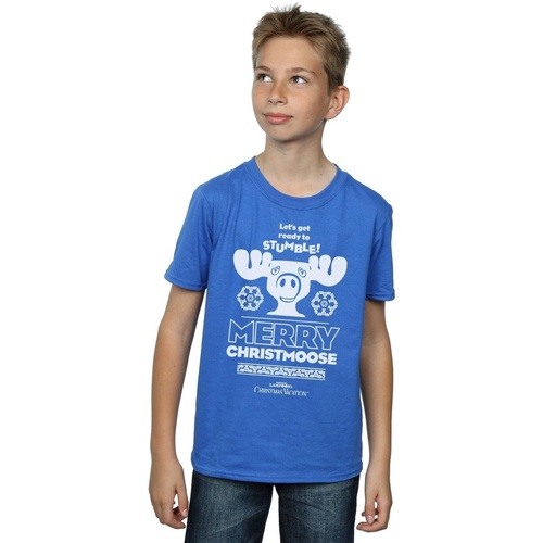 Vêtements Garçon T-shirts manches courtes National Lampoon´s Christmas Va Merry Christmoose Bleu