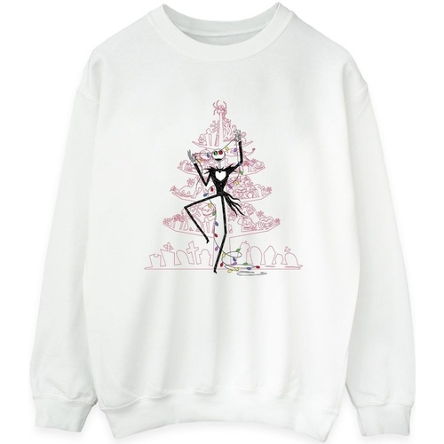 Vêtements Femme Sweats Disney The Nightmare Before Christmas Tree Pink Blanc