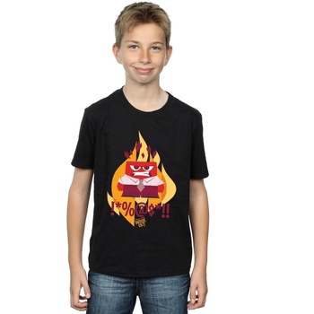 Vêtements Garçon T-shirts manches courtes Disney Inside Out Fired Up Noir