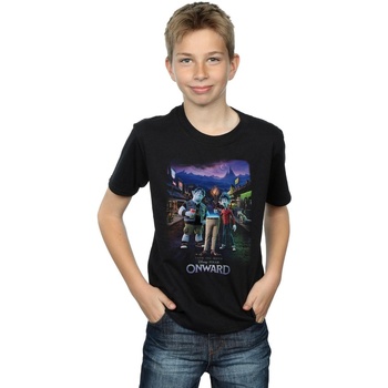 Vêtements Garçon T-shirts manches courtes Disney Onward Character Poster Noir