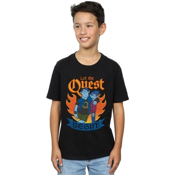 Vêtements Garçon T-shirts manches courtes Disney Onward Let The Quest Begin Noir