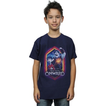 Vêtements Garçon T-shirts manches courtes Disney Onward Brothers Crest Bleu