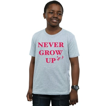 Vêtements Garçon T-shirts manches courtes Disney Peter Pan Never Grow Up Gris
