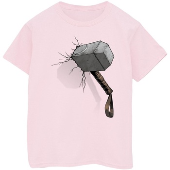 Vêtements Fille T-shirts manches longues Avengers, The (Marvel) Thor Hammer Crack Rouge