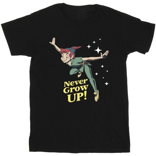 Vêtements Garçon T-shirts manches courtes Disney Peter Pan Never Grow Up Noir