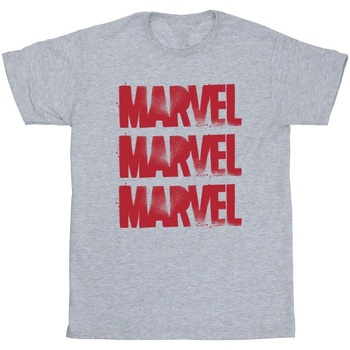 Vêtements Fille T-shirts manches longues Marvel Red Spray Logos Gris