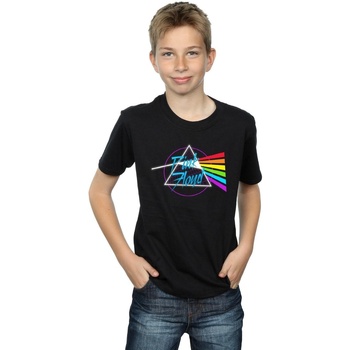 Vêtements Garçon T-shirts manches courtes Pink Floyd Neon Darkside Noir