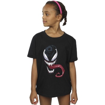 Vêtements Fille T-shirts manches longues Marvel Venom Face Noir
